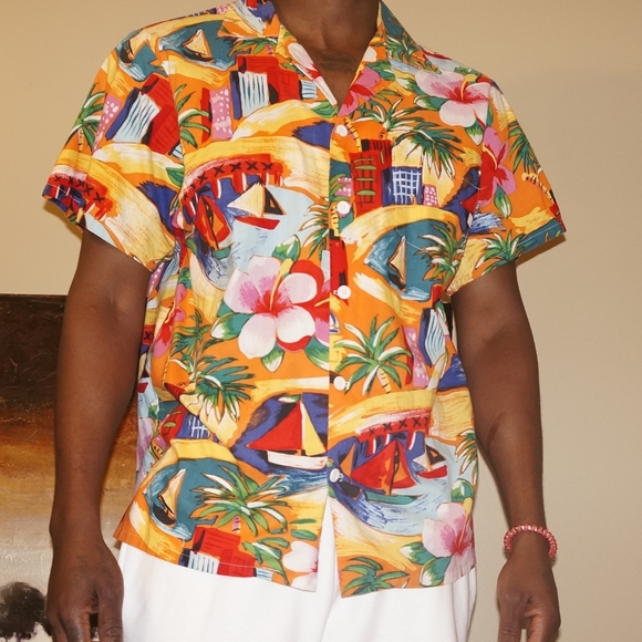 Vintage buttondown short sleeve shirt - Picture 1 of 1